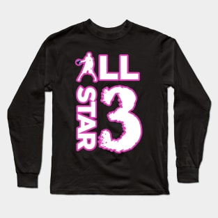 All Star Gear | White and Purple Long Sleeve T-Shirt